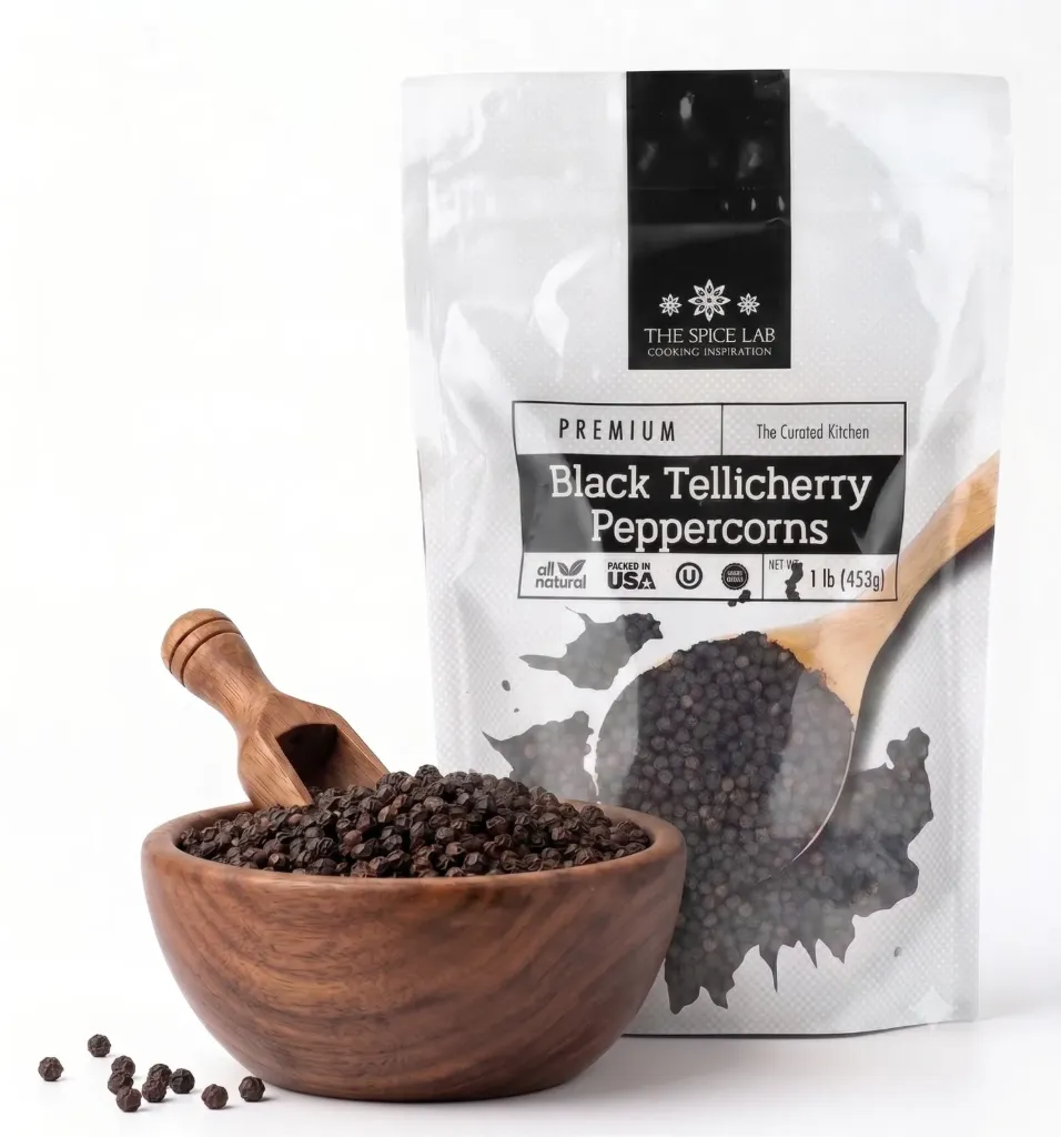 [SPC-01-001-0001] Poivre noir en grains Tellicherry, qualité 1