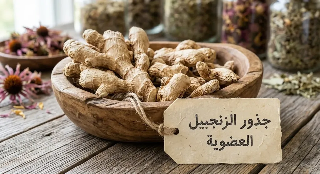 جذور الزنجبيل العضوية