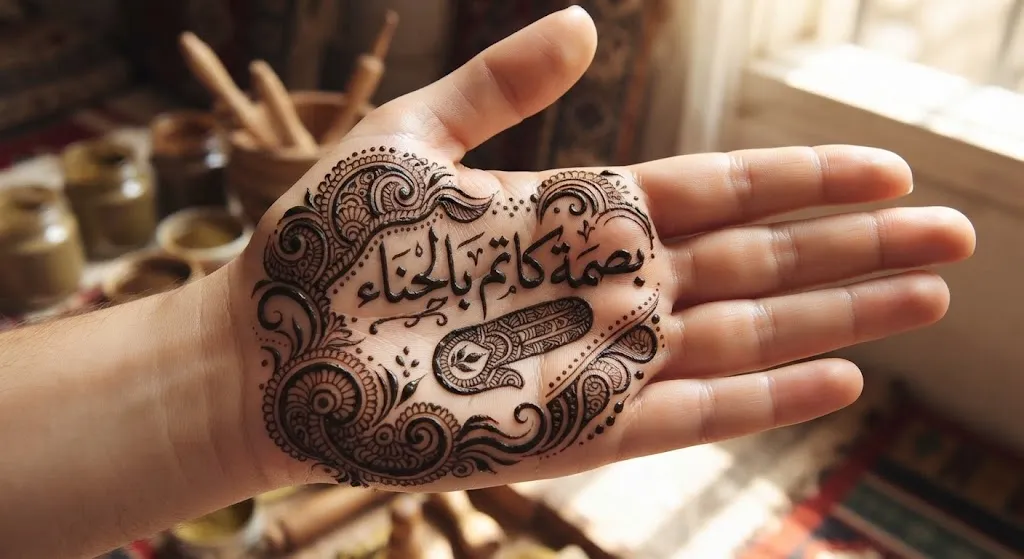 بصمة كاتم بالحناء