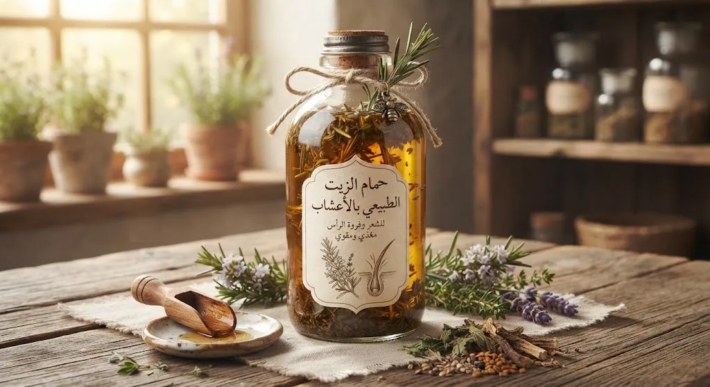 Aceite natural con hierbas