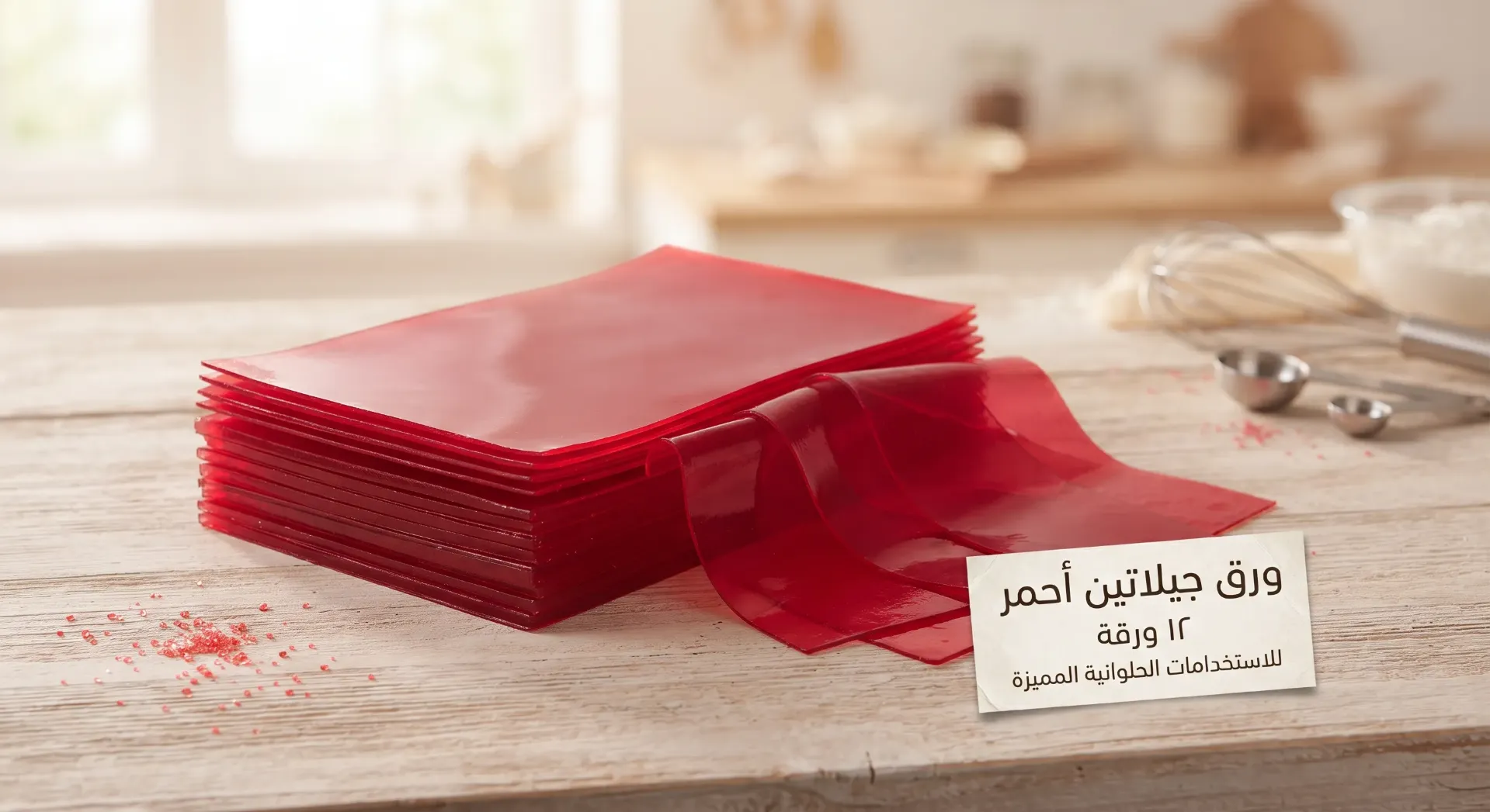[BAK-01-002-0008] Red Gelatin Sheets