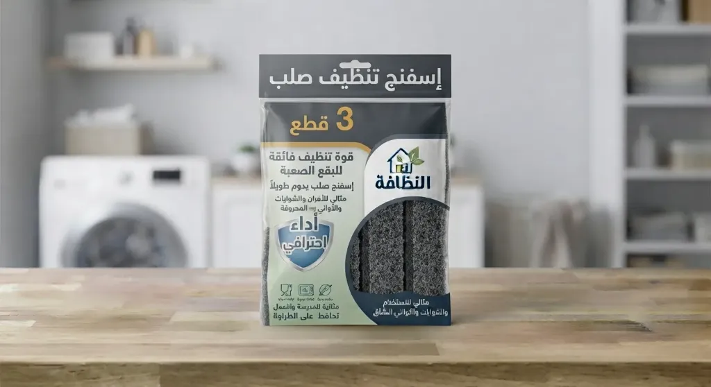 [HSE-03-002-0002] إسفنج تنظيف صلب